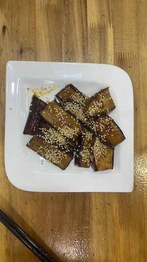 The best eggplant!  at Vegetarian in the Golden Age in Vientiane