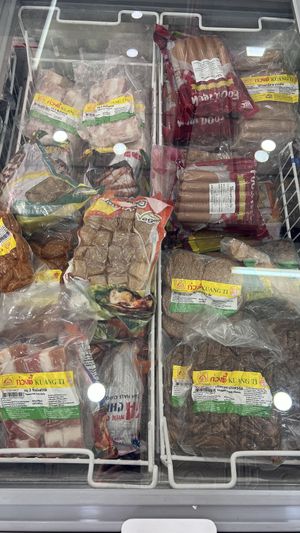 Vegan shop  at Vegetarian in the Golden Age in Vientiane