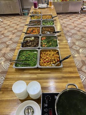 Vegan Buffet at Vegetarian in the Golden Age in Vientiane