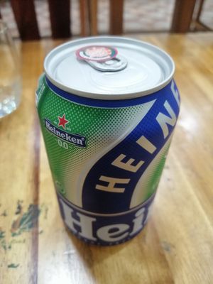 0.0 alcohol beer at Vegetarian in the Golden Age in Vientiane