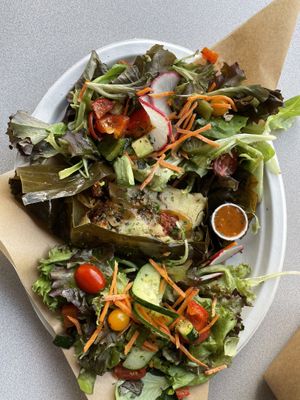 Tamale platter  at Buen Provecho ABQ in Albuquerque