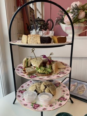 Vegan afternoon tea  at Robinson's Tea Room in Stony Brook