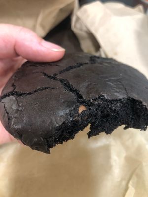 Gluten free vegan double chocolate cookie at Hocking Hills Coffee Emporium in Logan