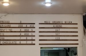 Coffee bar with plant based milks at Leonidas - Love + Chocolate in Walnut Creek