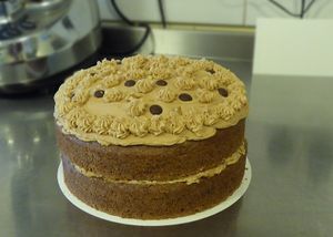 Coffee walnut cake at Fairfoods in Willand