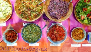 Salad bar at Fairfoods in Willand