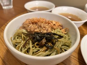 Soupless noodle  at Ming-Teng HAO HAO in Tokyo