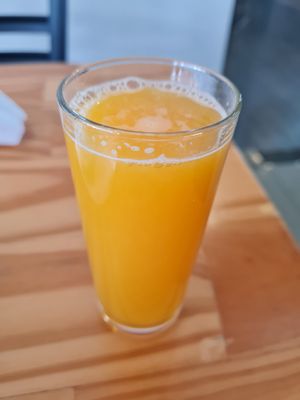 Orange juice at Jugobar in San Jose