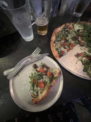 Build your own pizza with vegan cheese  at Sidewall Pizza Company in Greenville