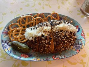 Classic bagel dog  at Bury Me Standing in Cairns