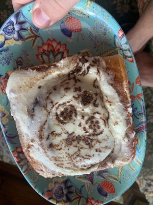 Warms cinnamon scroll 🤤   at Bury Me Standing in Cairns