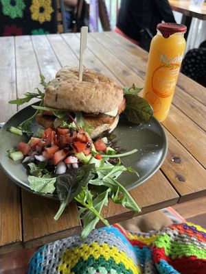Vegan chicken sandwich   at Freudian Sip in Leura