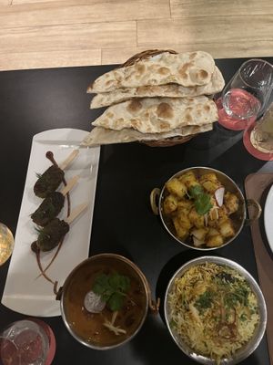 All the vegan options  at Naan Bar in Valletta