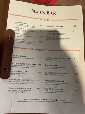 Vegan labeled   at Naan Bar in Valletta