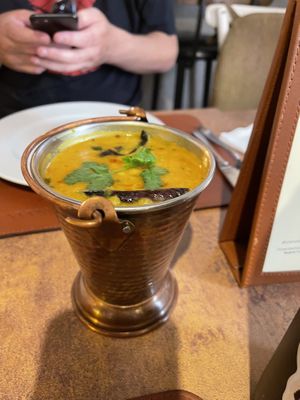 Yellow dal  at Naan Bar in Valletta
