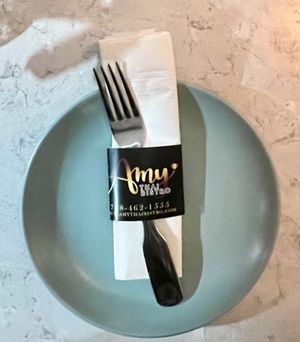 Plate setting  at Amy's Restaurant in New York City