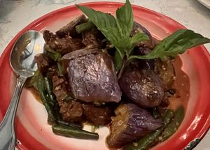 Eggplant basil  at Amy's Restaurant in New York City