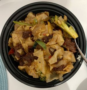 Drunken noodles  at Amy's Restaurant in New York City
