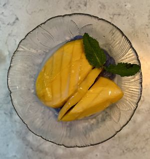 Mango sticky ricee  at Amy's Restaurant in New York City