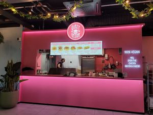 The shop is within the coodcourt Barcode Streetfood at Dirty Vegan - Barcode Street Food in Oslo