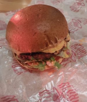 West Coast burger at Dirty Vegan - Barcode Street Food in Oslo