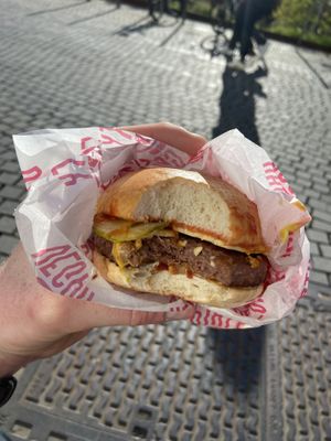 Classic burger  at Dirty Vegan - Barcode Street Food in Oslo