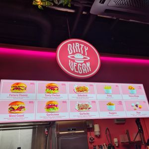 The menu. at Dirty Vegan - Barcode Street Food in Oslo