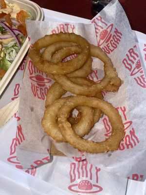 Onion rings   at Dirty Vegan - Barcode Street Food in Oslo