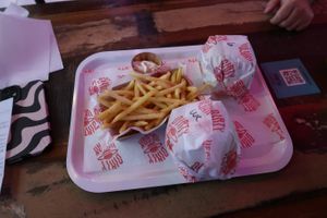 vegan burger at Dirty Vegan - Barcode Street Food in Oslo