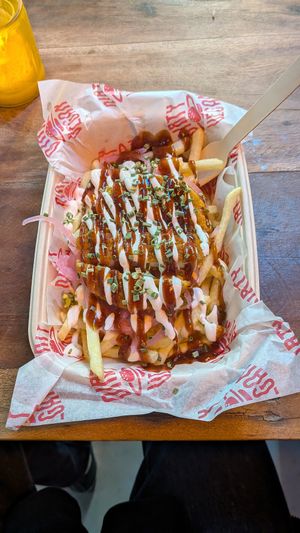 Dirty Fries (Garlicky) at Dirty Vegan - Barcode Street Food in Oslo