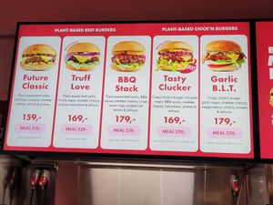 Part of the menu as of 19 July 2025 at Dirty Vegan - Barcode Street Food in Oslo