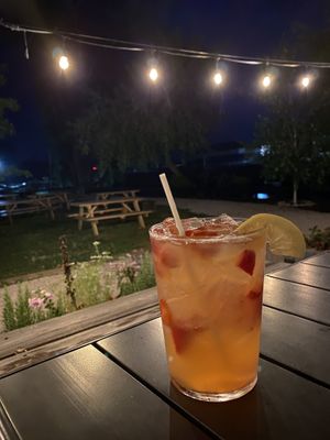Strawberry lemonade - I think it was a special - so good and zingy!  at Cinder Restaurant in Westerly