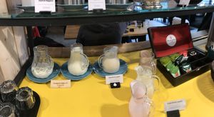 Almond milk as an option  at Pinus in Liptovsky Mikulas