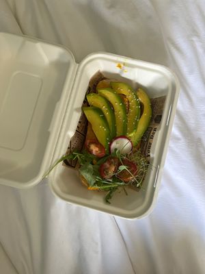 hummus avocado toast  at Van Gogh Specialty Coffees in Willemstad