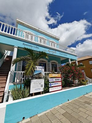 Outside at Van Gogh Specialty Coffees in Willemstad