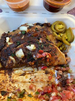 Tore into the food before I thought about taking a picture   at Queen's Vegan Cafe in Roanoke