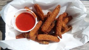 Bikini Zucchini (fried zucchini sticks). From J. Paul's food truck at Celebration Park Naples in Naples