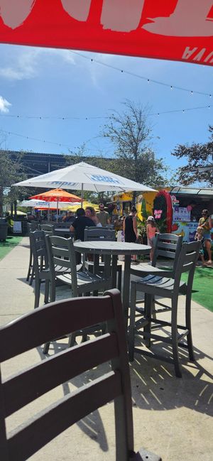 Seating between trucks at Celebration Park Naples in Naples