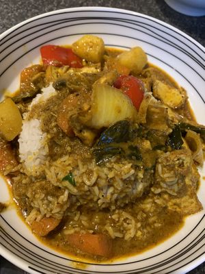 Curry & rice   at Pho Me in Hitchin