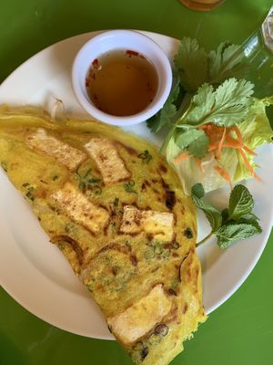 Vietnamese pancake with tofu   at Pho Me in Hitchin
