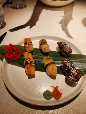 Nigiri omakase at MUDRA Plant Based  in Madrid