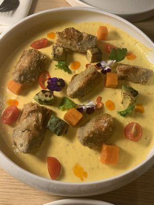 Tiradito de alcachofas   at MUDRA Plant Based  in Madrid