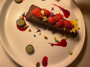 Chocolate bomb  at MUDRA Plant Based  in Madrid