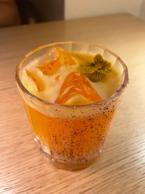 Jamaican Madness cocktail at MUDRA Plant Based  in Madrid