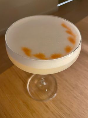 Pisco Sour - best drink of the evening at MUDRA Plant Based  in Madrid