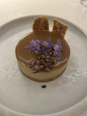 Coconut “Dulce de Leche” Cheesecake   at MUDRA Plant Based  in Madrid
