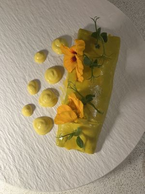 Cannelloni Tikka Masala  at MUDRA Plant Based  in Madrid