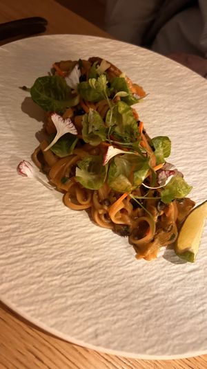 Pad Thai tempeh  at MUDRA Plant Based  in Madrid