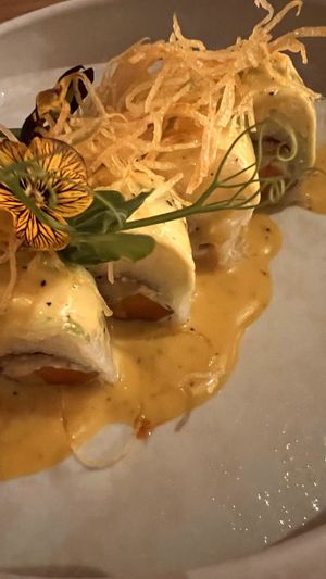 Uramaki dragon roll  at MUDRA Plant Based  in Madrid