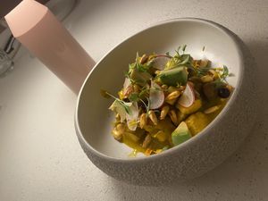 Ceviche de setas  at MUDRA Plant Based  in Madrid